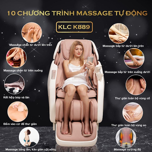10 CHƯƠNG TRÌNH MASSAGE TỰ ĐỘNG, PHÙ HỢP CHO ĐỐI TƯỢNG