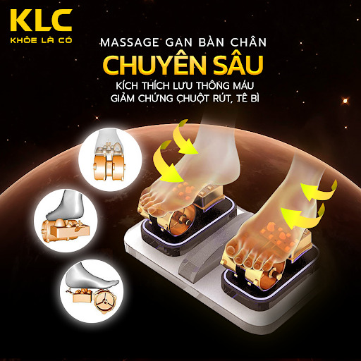 MASSAGE CHÂN VÔ CÙNG CHUYÊN SÂU  - ghế massage KLC K99