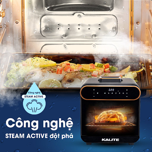 ỨNG DỤNG CÔNG NGHỆ STEAM ACTIVE ĐỘT PHÁ  - Nồi chiên hơi nước KALITE STEAM PRO