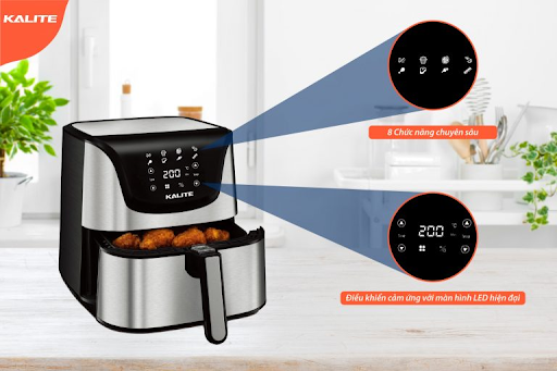 NỒI ĐA CHỨC NĂNG, MÀN HÌNH LED CẢM ỨNG THÔNG MINH  - Nồi chiên không dầu KALITE Q6