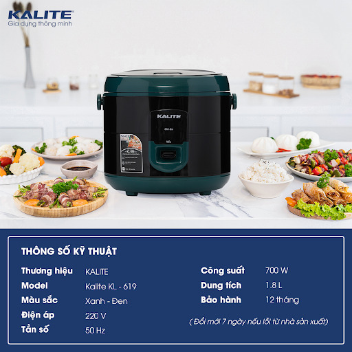 NỒI CƠM ĐIỆN KALITE KL-619 nồi cơm điện KALITE KL-619