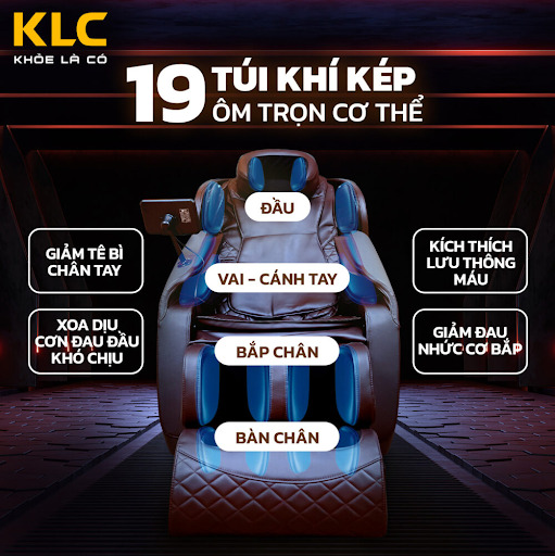 HỆ THỐNG 19 TÚI KHÍ TOÀN THÂN ÔM TRỌN CƠ THỂ. 
