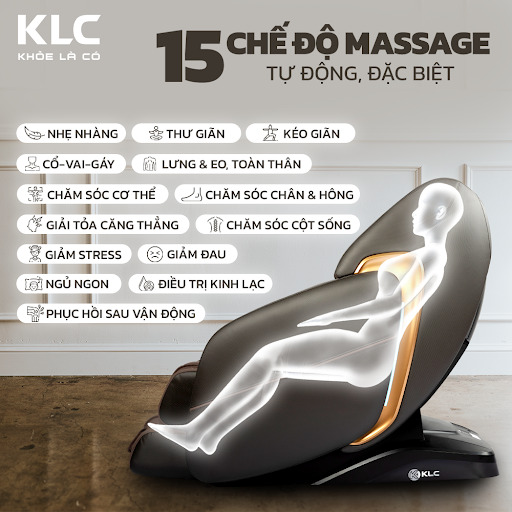 TÍCH HỢP ĐẾN 15 CHẾ ĐỘ MASSAGE ĐẶC BIỆT