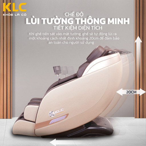 LÙI TƯỜNG THÔNG MINH - TIẾT KIỆM DIỆN TÍCH  - Ghế massage KLC K3388 NEW