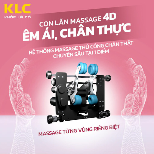 TÍCH HỢP CON LĂN MASSAGE 4D VÔ CÙNG CHÂN THỰC 