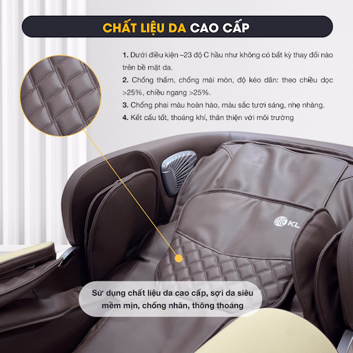 CHẤT LIỆU DA CAO CẤP, ÊM ÁI 