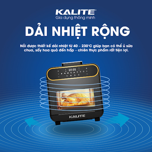 DẢI NHIỆT RỘNG, NẾU ĐA DẠNG MÓN NGON - Nồi chiên hơi nước KALITE STEAM PRO