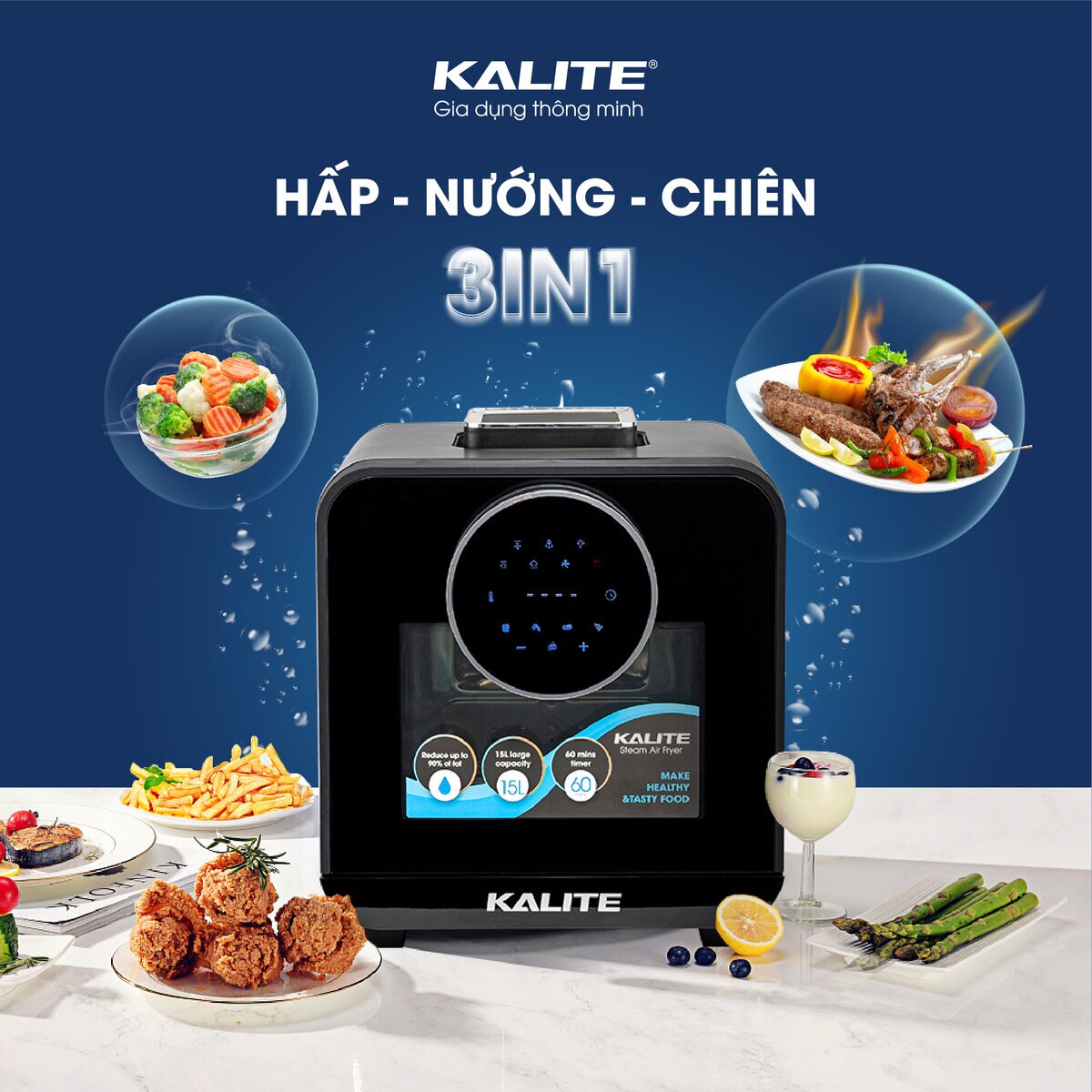 Nồi chiên hơi nước Kalite Steam Star 15L (11)