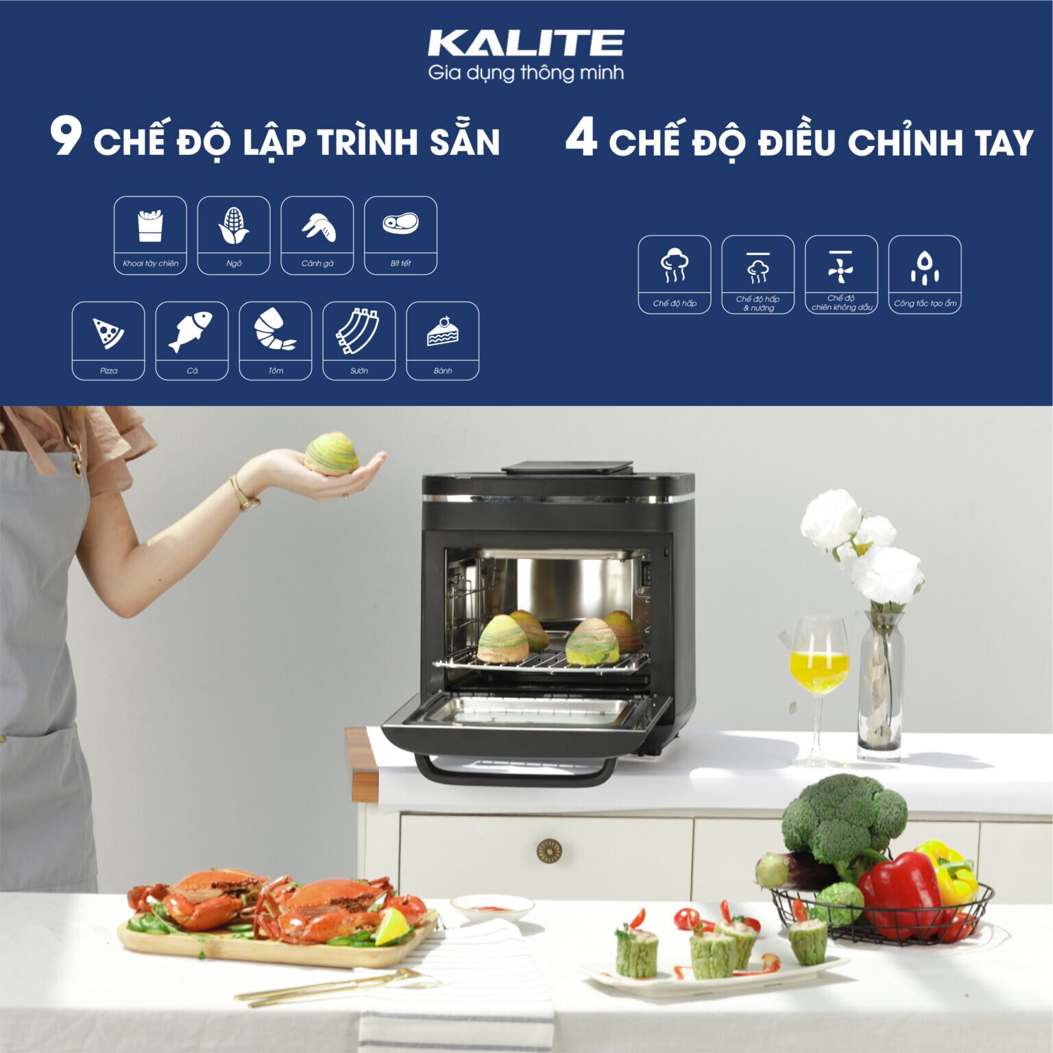 Noi chien hoi nuoc Kalite Steam X 15L 10