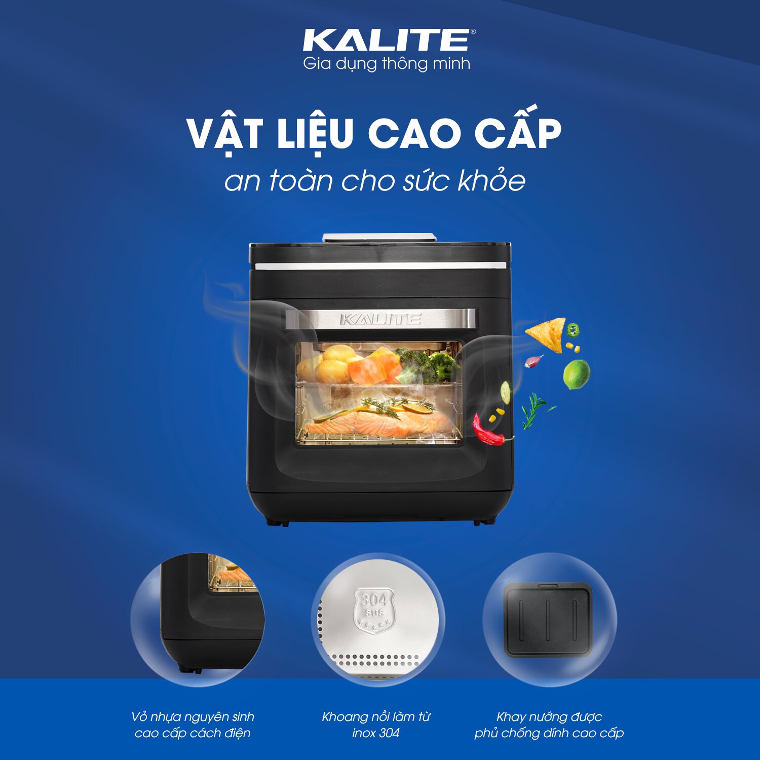 Noi chien hoi nuoc Kalite Steam X 15L 6