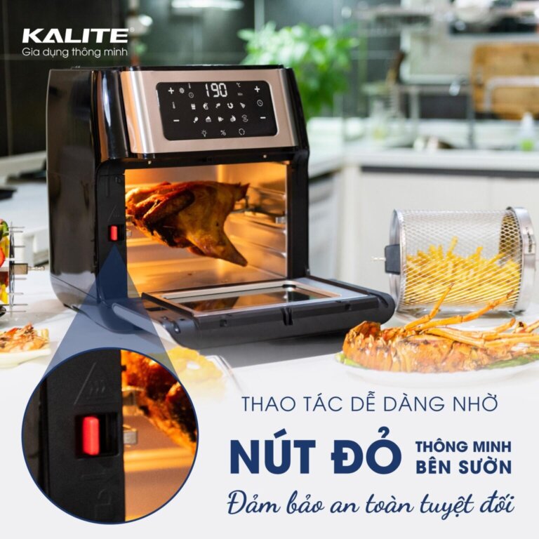 Nồi chiên không dầu Kalite Q10 10L 6 Noi chien khong dau Kalite Q10 10L 2