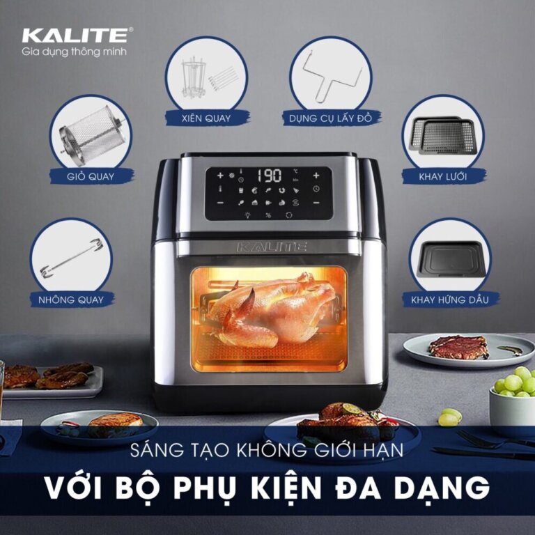 Nồi chiên không dầu Kalite Q10 10L 5 Noi chien khong dau Kalite Q10 10L 3