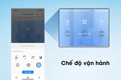 MÁY LỌC KHÔNG KHÍ SHARP FP-J80EV-H 48W 5 MÁY LỌC KHÔNG KHÍ SHARP FP-J80EV-H 48W