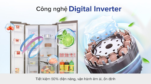 TỦ LẠNH SAMSUNG INVERTER 655 LÍT RS62R5001B4/SV