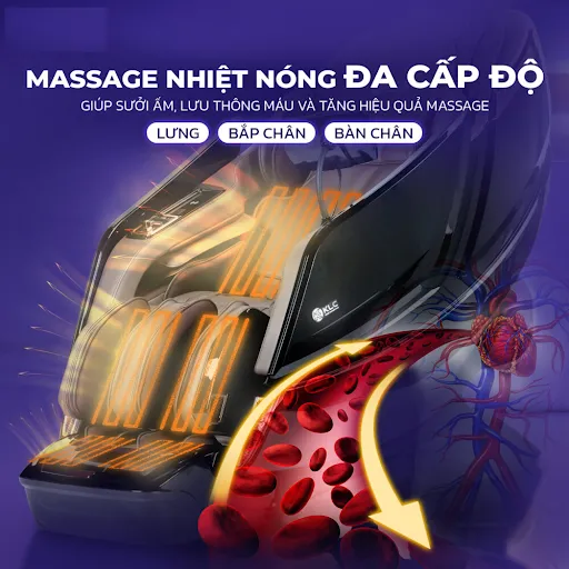 Sử dụng ghế massage hỗ trợ cải thiện lưu thông máu 
