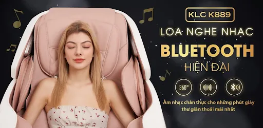 Ghế massage KLC K889 được lắp đặt hệ thống túi khí từ vùng đầu chạy xuống bắp chân, giúp quá trình massage trở nên hiệu quả hơn.