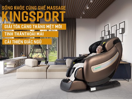  Sử dụng ghế mát xa kingsport giúp giải tỏa căng thẳng, mệt mỏi, giúp tinh thần thoải mái 