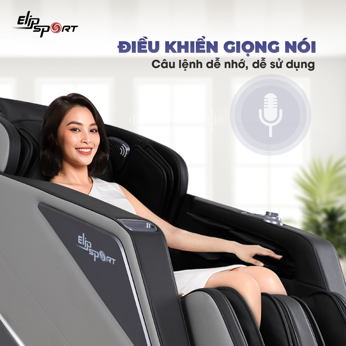 GHẾ MASSAGE ELIP PLATINUM - GRAY