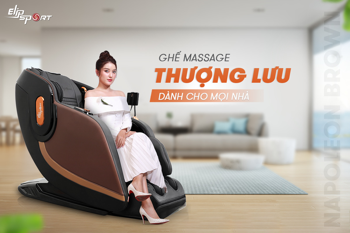 GHẾ MASSAGE ELIP NAPOLEON - BROWN 