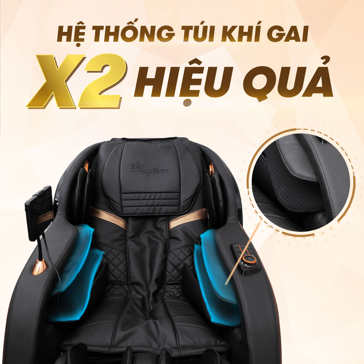 GHẾ MASSAGE ELIP NAPOLEON - BROWN 