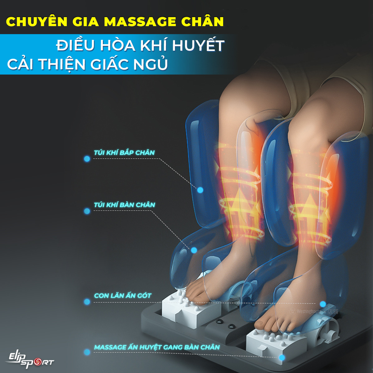 GHẾ MASSAGE ELIP HOPER - BROWN