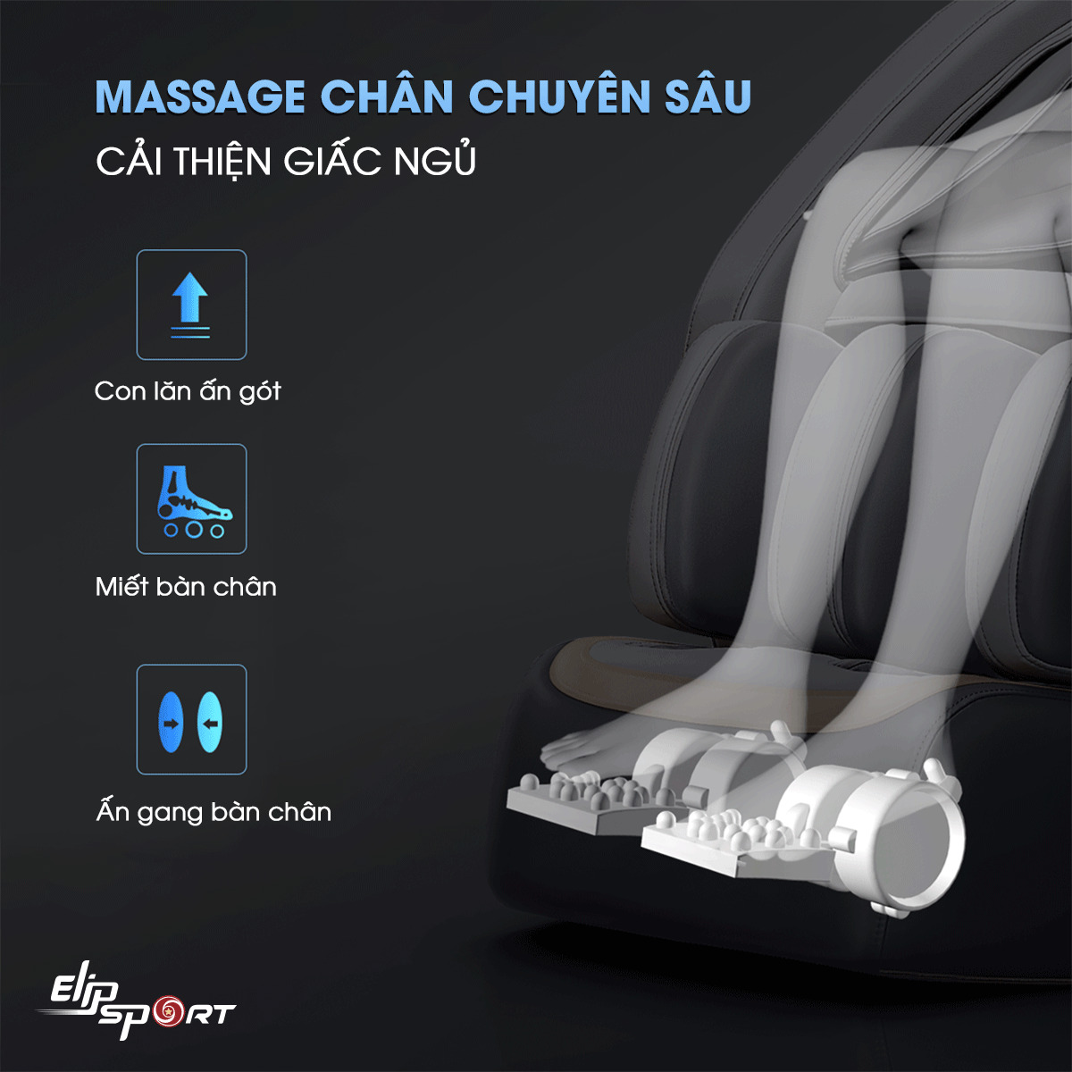 GHẾ MASSAGE ELIP ELYSIUM - COFFEE