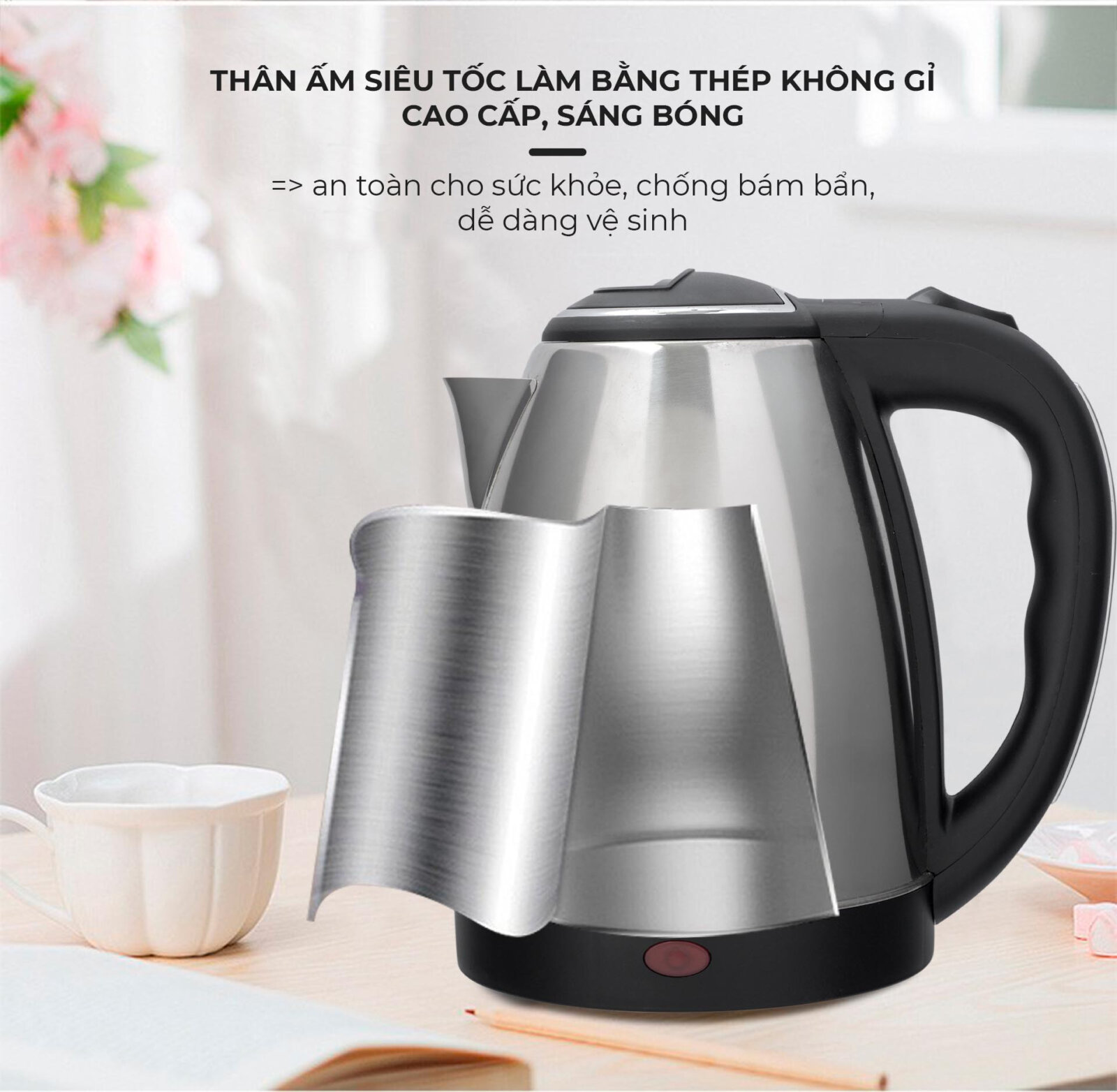 Ấm siêu tốc Nagakawa 1.8 lít NAG0308