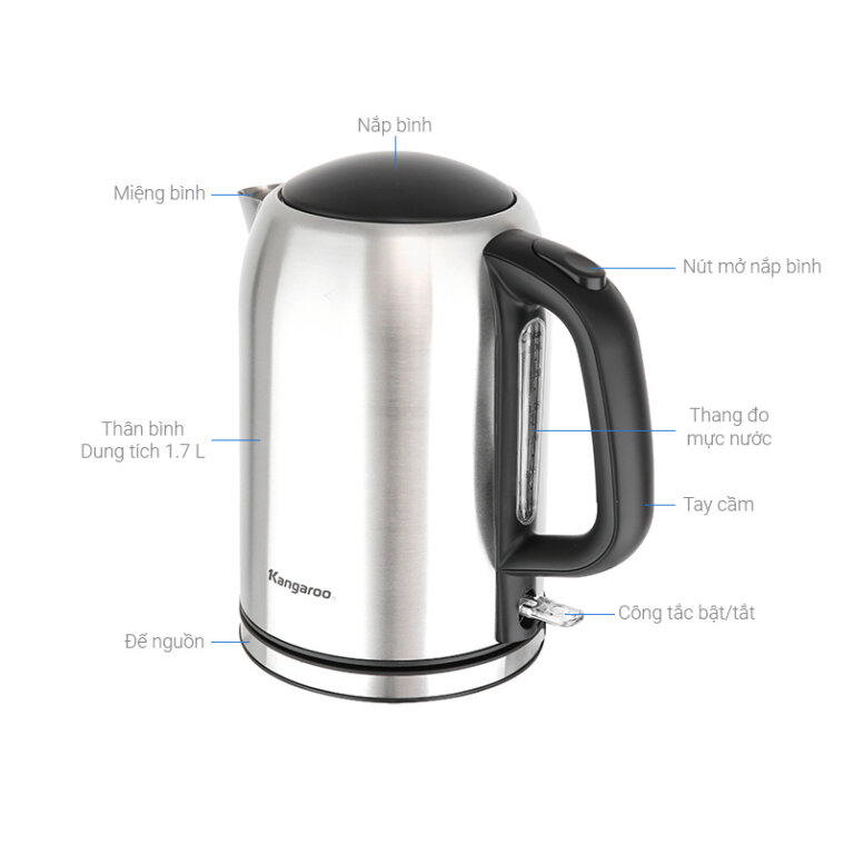 Ấm siêu tốc Kangaroo 1.7 lít KG-353 2 word image 128449 2