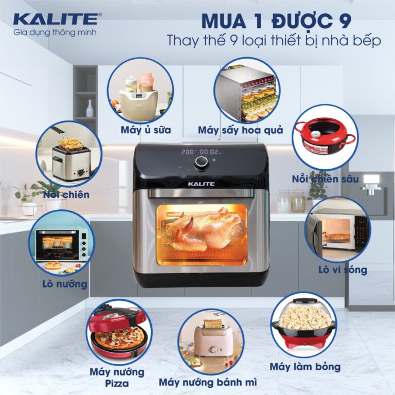Nồi chiên không dầu Kalite Q12 12L 5 Noi chien khong dau Kalite Q12 12L 5