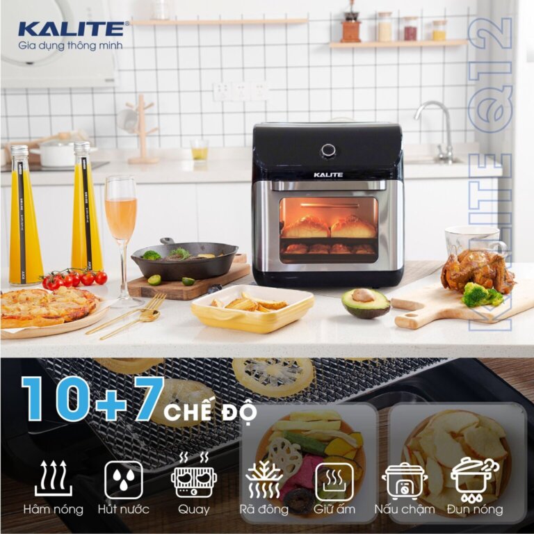 Nồi chiên không dầu Kalite Q12 12L 6 Noi chien khong dau Kalite Q12 12L 6