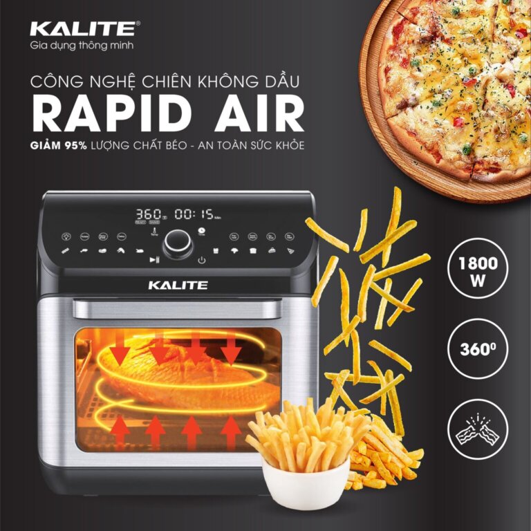 Nồi chiên không dầu Kalite Q12 12L 7 Noi chien khong dau Kalite Q12 12L 7
