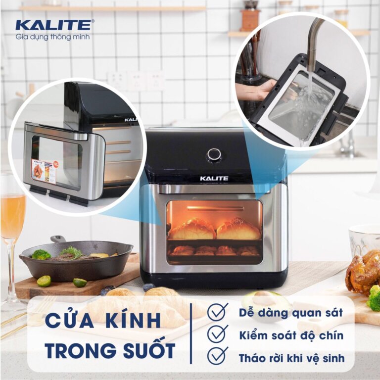 Nồi chiên không dầu Kalite Q12 12L 8 Noi chien khong dau Kalite Q12 12L 8