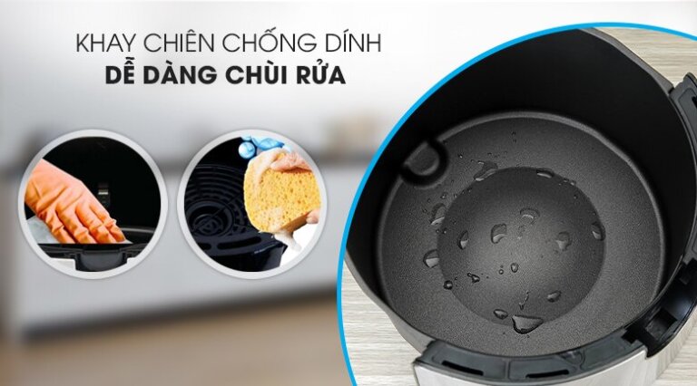 Nồi chiên không dầu Sharp KF-AF42MV-ST 4.2L 7 Noi chien khong dau Sharp KF AF42MV ST 4.2L 7