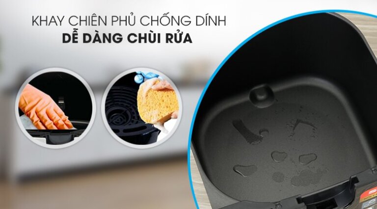 Nồi chiên không dầu Sharp KF-AF55EV-BK 5.5L 4 Noi chien khong dau Sharp KF AF55EV BK 5.5L 5