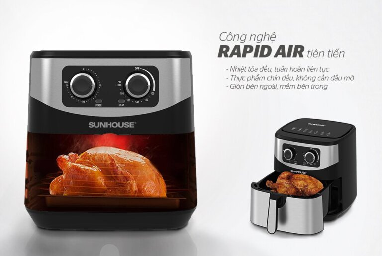 Nồi chiên không dầu Sunhouse SHD4035 9L 3 Noi chien khong dau Sunhouse SHD4035 9L 6