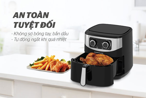 Noi chien khong dau Sunhouse SHD4062 6L 1