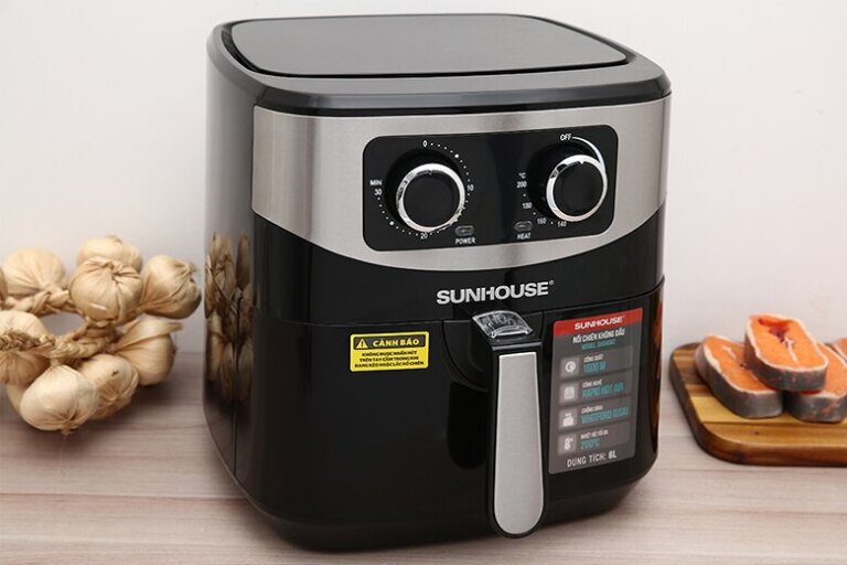 Nồi chiên không dầu Sunhouse SHD4062 6L 4 Noi chien khong dau Sunhouse SHD4062 6L 4