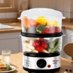 Nồi hấp điện 2 tầng Magic Korea A64 500W (3) Noi hap dien 2 tang Magic Korea A64 500W 3