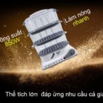 Nồi hấp điện 3 tầng Magic Korea A61 850W (5) Noi hap dien 3 tang Magic Korea A61 850W 5