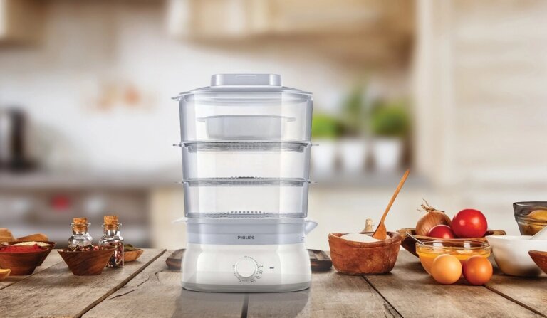 Nồi hấp điện 3 tầng Philips HD9125 900W 2 Noi hap dien 3 tang Philips HD9125 900W 6