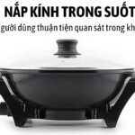 Noi-lau-dien-Elmich-EPE-3609-4L-4 Nắp kính trong suốt, dễ quan sát khi nấu
