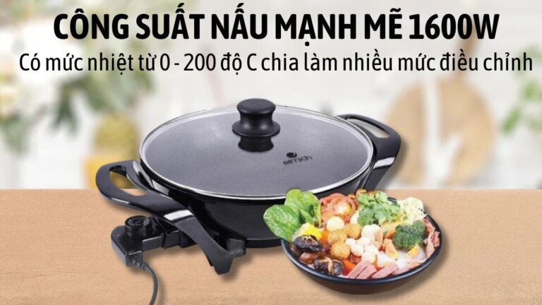 Nồi lẩu điện Elmich EPE-3609 4L 5 Công suất mạnh mẽ, điều chỉnh nhiệt linh hoạt