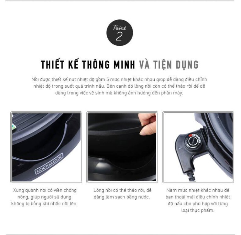 Nồi lẩu điện Lock&Lock EJP431SN 5L 3 Noi lau dien LockLock EJP431SN 5L 5