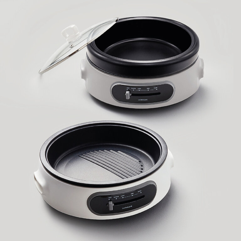 Nồi lẩu điện Lock&Lock EJP544WHT 4L 7 Chất liệu an toàn, dễ vệ sinh và bền bỉ