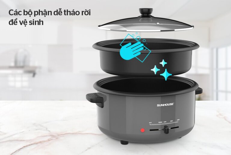 Nồi lẩu điện Sunhouse SHD4523 3.5L 6 Noi lau dien Sunhouse SHD4523 3.5L 3