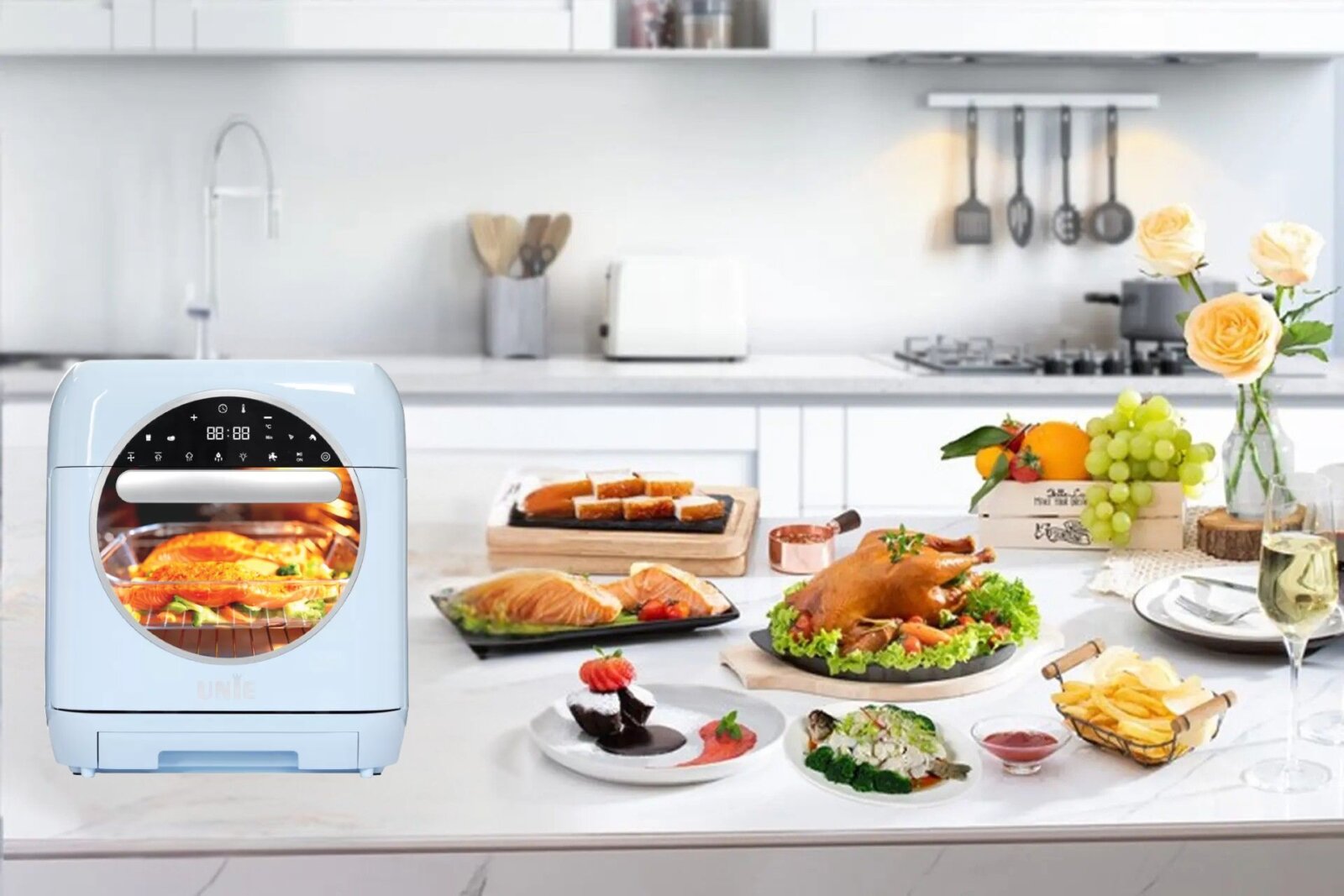 Review 3 dòng nồi chiên hơi nước Unie hiện nay 2 Nồi chiên hơi nước Unie Steam Color