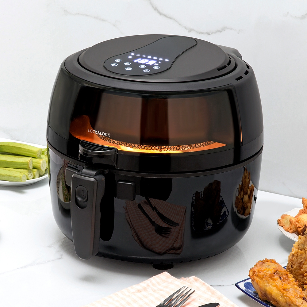 Nồi chiên không dầu Lock&Lock sở hữu thiết kế tối giản nhưng không kém phần hiện đại
