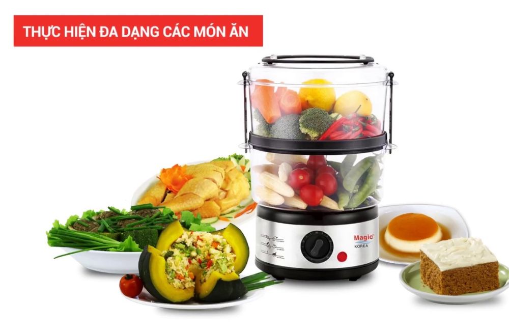 Thiết kế 2-3 tầng hấp linh hoạt 