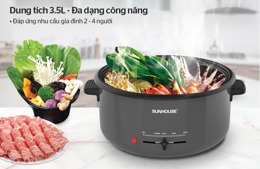 Phân loại nồi lẩu điện theo dung tích