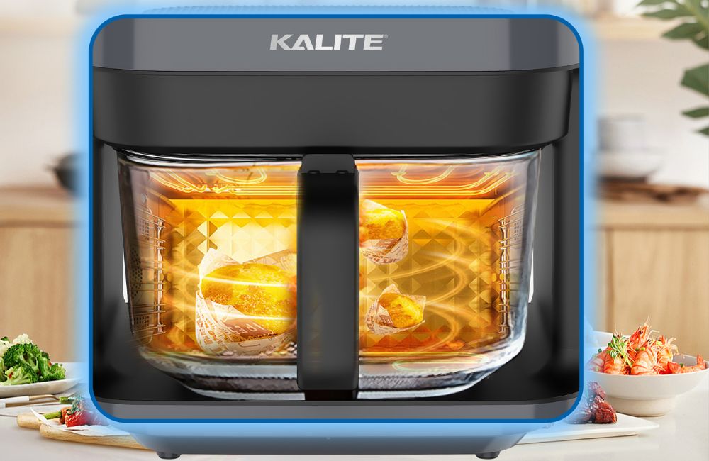 NỒI CHIÊN KHÔNG DẦU KALITE KL-1500 8 Công nghệ chiên Rapid Air kết hợp đối lưu 360° hiện đại